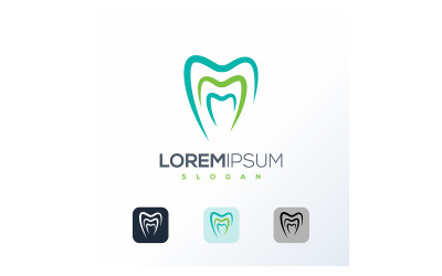 Креативный стоматологический шаблон дизайна логотипа