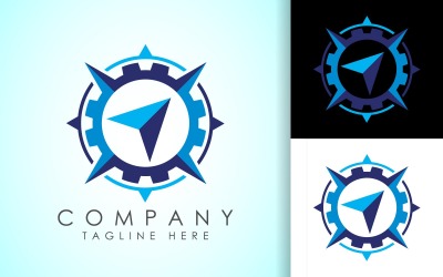 Logo przybrzeżne, koncepcja logo kompasu4