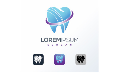 Modèle de conception de logo dentaire créatif. Concept de logo de soins dentaires
