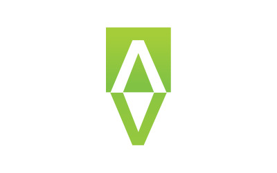 Modelo de logotipo de letra AV VA