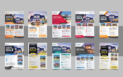 Modern Real Estate Home Sale Flyer Template bundle