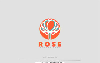 Rose luxury simple logo template