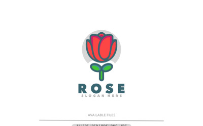 Rose unik logotyp designmall
