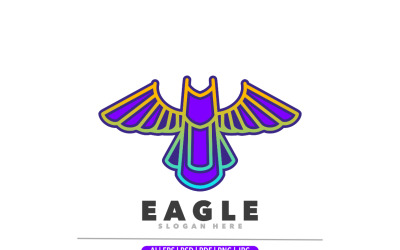 Eagle line art enkel designlogotyp