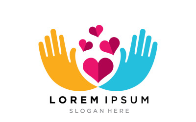 Hand care team group logo community v11