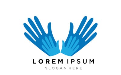 Hand care team group logo community v14