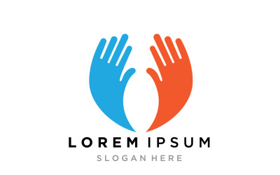 Hand care team group logo community v1