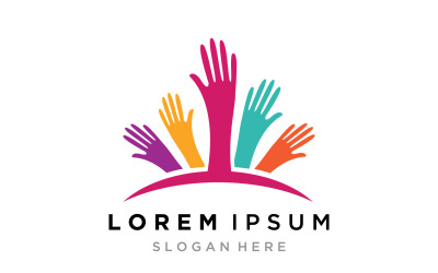 Hand care team group logo community v2