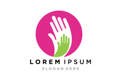 Hand care team group logo community v4