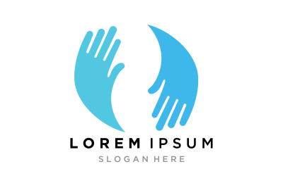 Hand care team group logo community v5