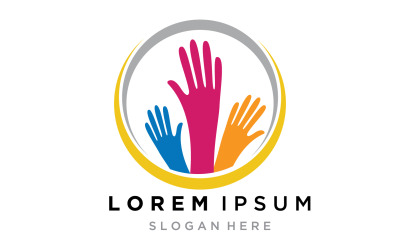 Hand care team group logo community v6