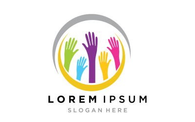 Hand care team group logo community v7