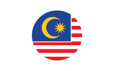 Design de símbolo de bandeira da Malásia v5