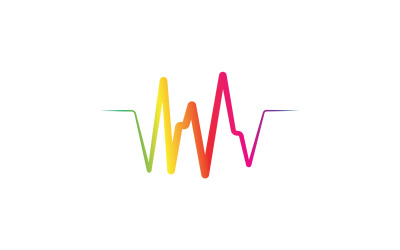 Logotipo de música de ecualizador de ondas de sonido v5