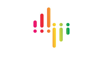 Sound wave equalizer music logo v12