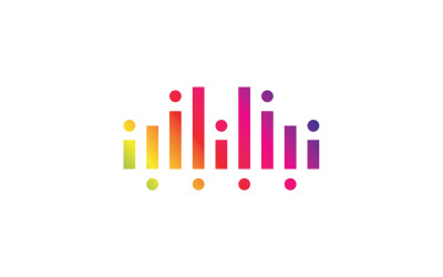 Sound wave equalizer music logo v1