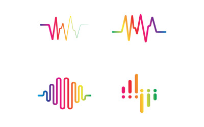 Sound wave equalizer music logo v22