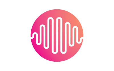 Sound wave equalizer music logo v27