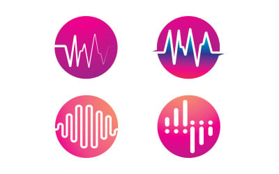 Sound wave equalizer music logo v30
