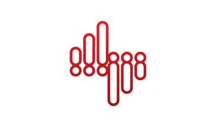 Sound wave equalizer music logo v31