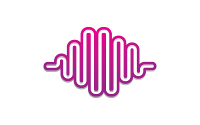 Sound wave equalizer music logo v32