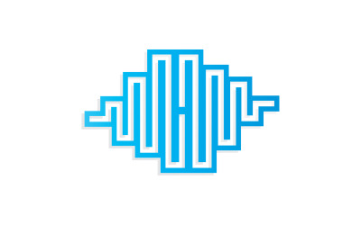 Sound wave equalizer music logo v39