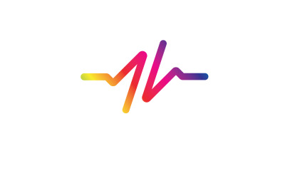Sound wave equalizer music logo v9
