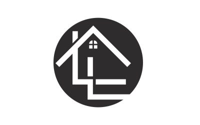 Woningbouw onroerend goed verkopen logo vector v18