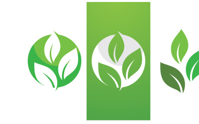 Eco hoja verde naturaleza fresca ir árbol verde plantilla de diseño de logotipo v20