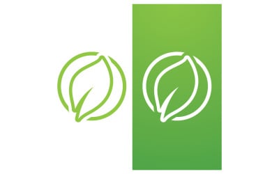 Eco hoja verde naturaleza fresca ir plantilla de diseño de logotipo de árbol verde v27