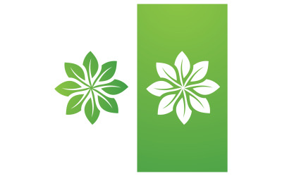 Eco hoja verde naturaleza fresca ir plantilla de diseño de logotipo de árbol verde v34