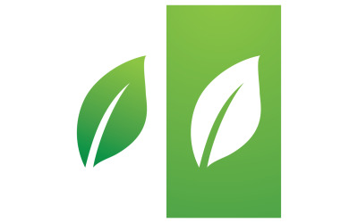 Eco leaf green fresh nature go green tree logo design template v22