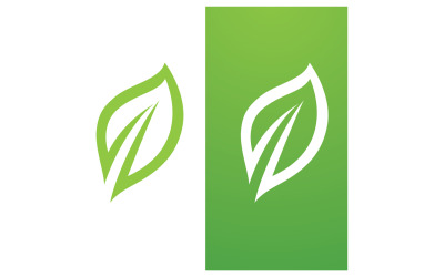 Eco leaf green fresh nature go green tree logo design template v23