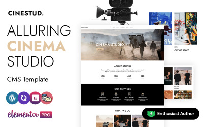 Cinestud - Bio och film WordPress Elementor CMS-tema
