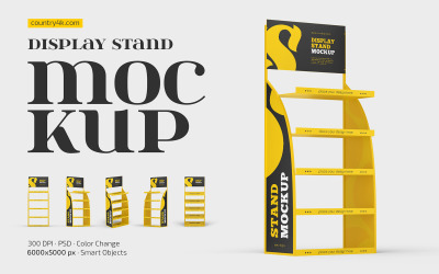 Conjunto de maquete de suporte de exibição metálico