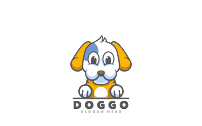 Hond mascotte cartoon logo sjabloon