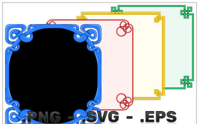 Intertwined Lines Frame Vector Design