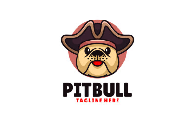 Pitbull-Maskottchen-Cartoon-Logo