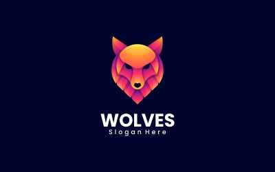 Wolf Gradient Colorful Logo 2