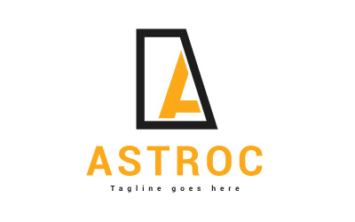 Diseño de logotipo de construcción de letra A creativa