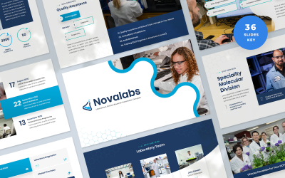 Novalabs - Keynote-sjabloon voor presentatie van laboratorium- en wetenschappelijk onderzoek