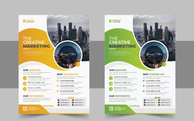 Vector de plantilla de diseño de folleto de conferencia de negocios moderno