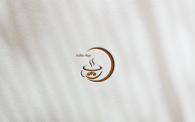 Caffetteria - Una tazza di caffè - Modello di logo
