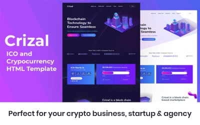 Crizal - Cryptocurrency &amp;amp; ICO Landing page template