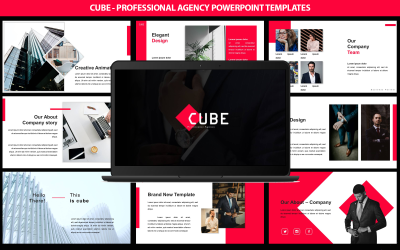 Cubo - modelo de PowerPoint de agência profissional