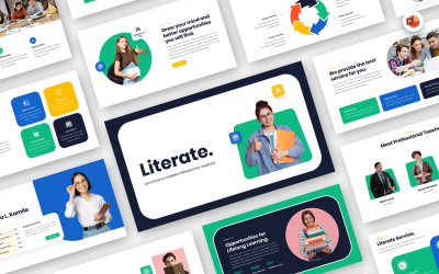 Literate - Education &amp;amp; E-Learning PowerPoint Template