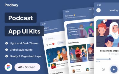 Podbay - Podcast App UI Kit