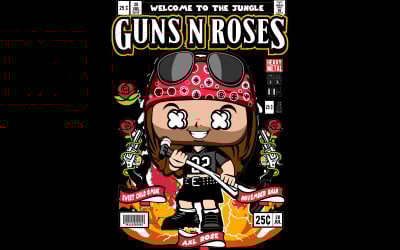 Program muzyczny Cartoon Guns Rose