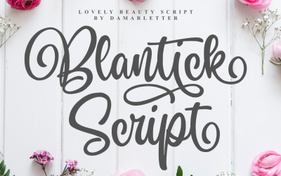 Scrittura a mano dello script Blantick