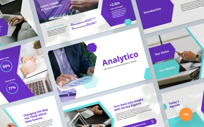 Analytic - Modello di presentazione di Google Slides per data science e analisi